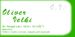 oliver velki business card